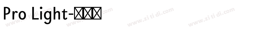 Pro Light字体转换